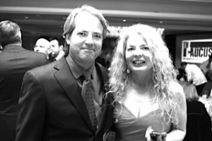 Graham Yost, Winner of Writers Awards, Best Known for Mega Hits: Speed, Broken Arrow, Hard Rain and currently the creator and executive producer of the hit series Justified photographed with Adrienne Papp