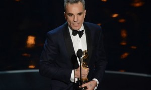 Best actor winner Daniel Day-Lewis accepts his award at the 2013 Oscars