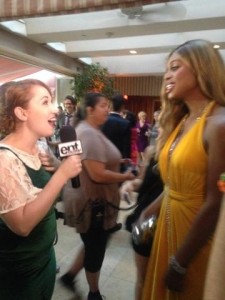 Interview with Laverne Cox who complimented on dresses by Jessica Bazan 